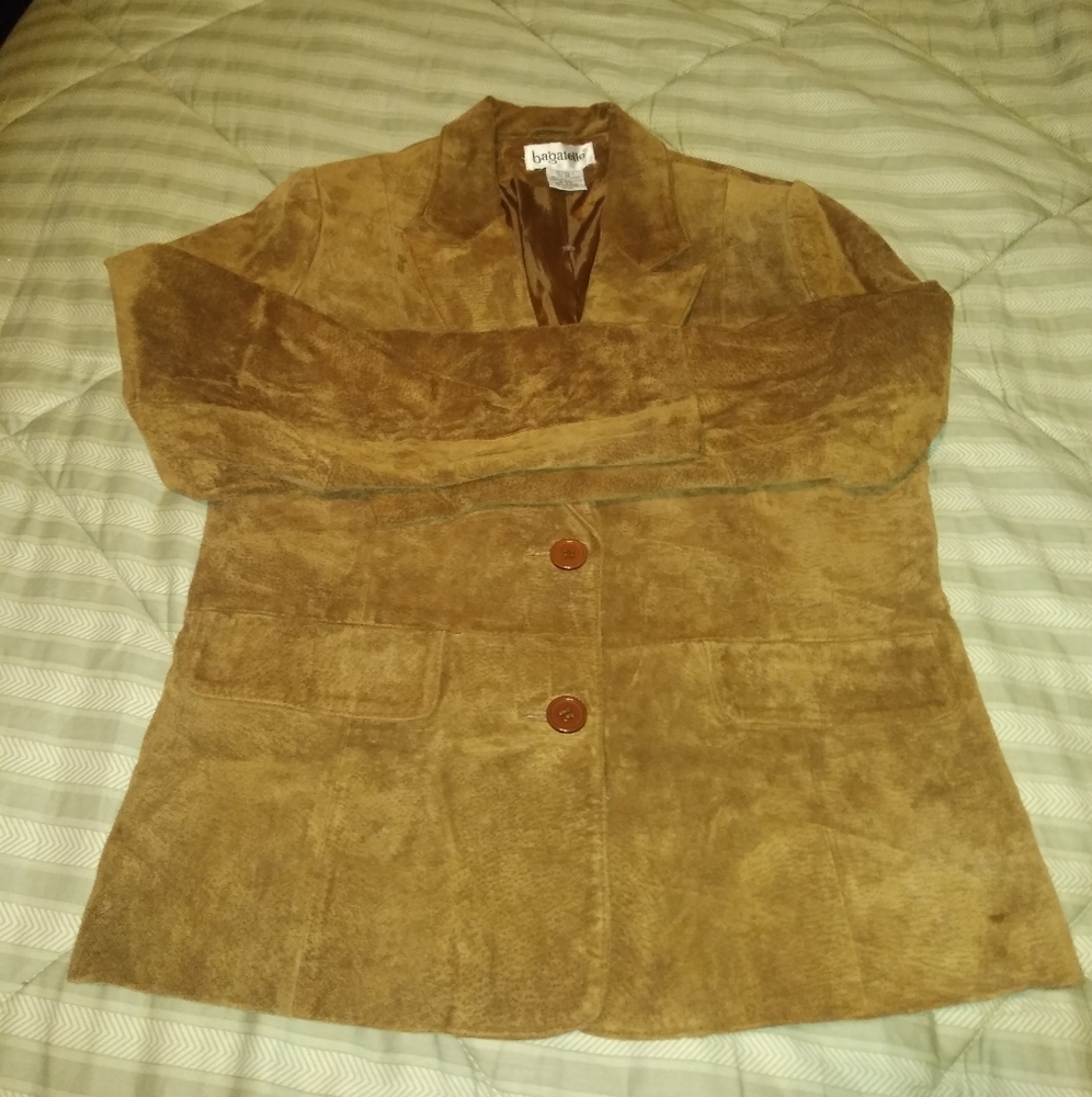 Beautiful Women's Leather Suede Coat